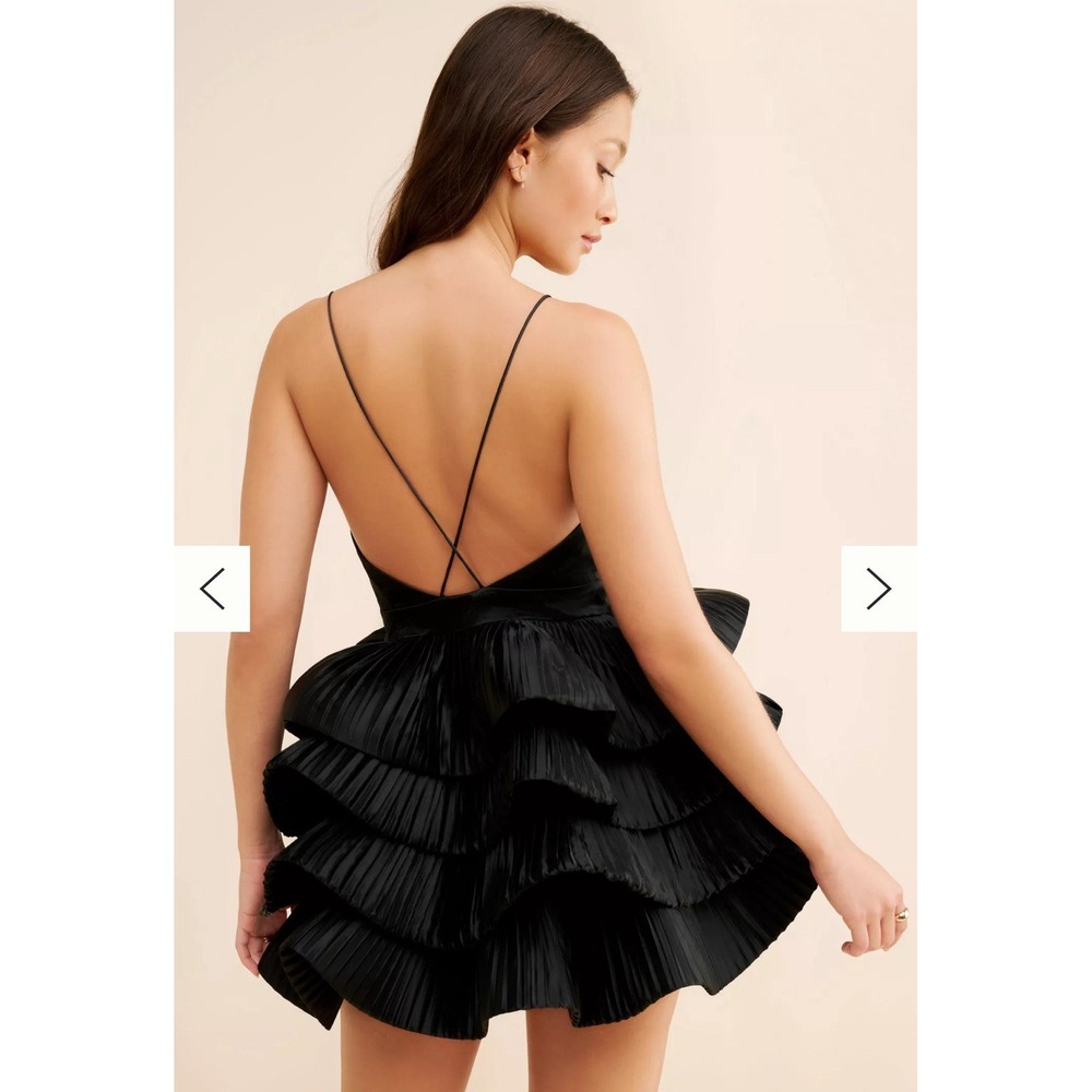 Anthropologie Maeve Sleeveless V-Neck Tiered Mini Dress size 4 - Picture 2 of 6